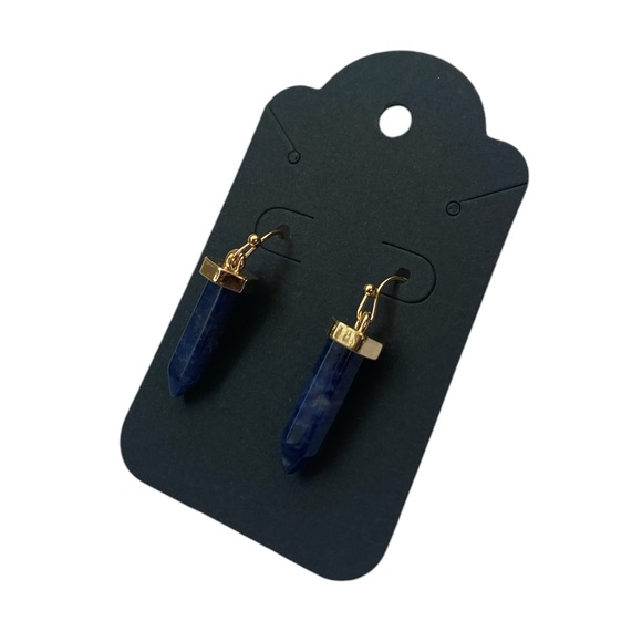 New! Sodalite Crystal Chakra Earrings - Picture 6 of 11